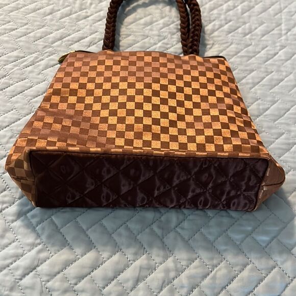 Brown checkered clutch    - Picture 4 of 4